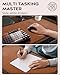 SwiiSmil Retro Luxe Leather Desk Pad Protector,Mouse Pad and Keyboard Mat,Office Desk Mat,Dual-Sided Design,Waterproof Desk Writing Pad for Office and Home (Saddle Brown, 23.6