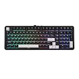 EPOMAKER TH99トライモードワイヤレスメカニカルキーボード ホットスワップ対応カスタム キーボード テンキー付きRGBゲーミングキーボード ガスケットクリーミーキーボードPC/Mac/オフィス/ゲーム用 技適認証取得 (Black, Sea Salt Silent)