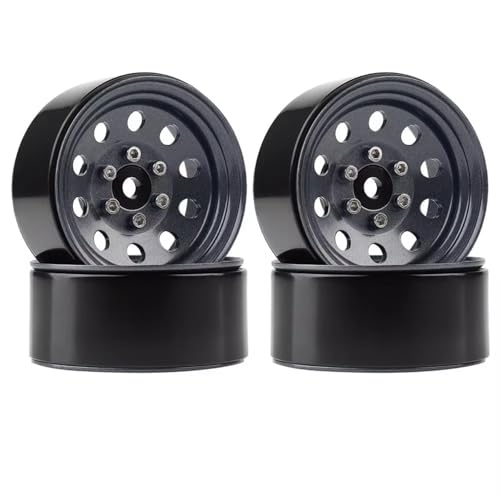 RC�z�C�[���n�u For Axial For Redcat For SCX10 90046 For TRX4 GEN8 1:10 4PCS ���^�� 1.9�C���` �r�[�h���b�N�z�C�[������ RC�N���[���[�J�[ �A�b�v�O���[�h �C�� �����p�[�c(Light G