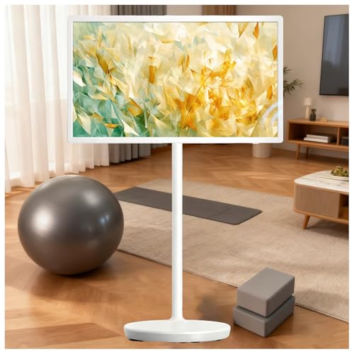 Smart TV Portátil 24'/27'/32' con Ruedas Control Remoto Monitor Pantalla Táctil 4+64gb/8+128gb Batería Incorporada 5-8h Rotación Giratoria Completa Cámara Web 8mp/13mp(27in,8+128GB(1080P))