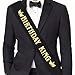 Luwigs Birthday King Sash for Men or Boy Birthday Party Decoration Supplies Gold Foil Letter and Black Satin Sash Birthday Party Favors (Black)