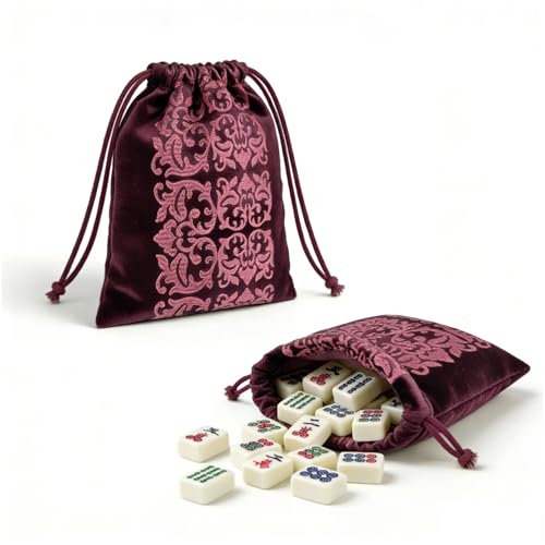 Bolsa de Terciopelo para Fichas Mahjong - Púrpura