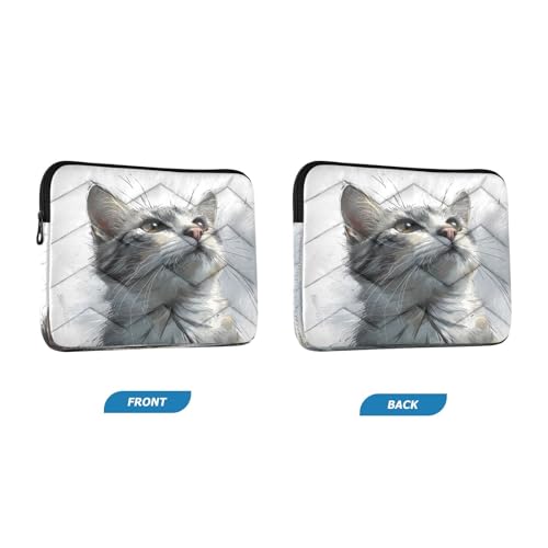 Funda para portátil 13-14 pulgadas impermeable con diseño de gato miniatura 2