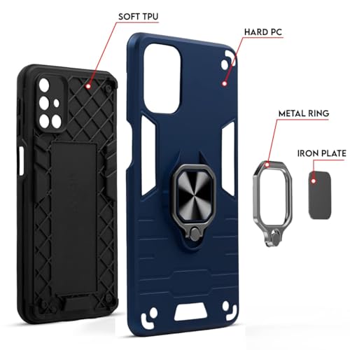 Image of Jkobi Hybrid Armor Back Cover Case for Realme P4 (Shockproof Dual Layer Polycarbonate |Ring Holder Kickstand)
