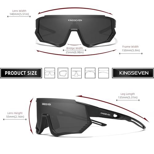 KINGSEVEN Polarized Cycling Sunglasses Men Sports Sunglasses Mtb Bicycle Glasses UV400 Protection LS9104