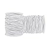 Cuerda elástica para pulseras, 2 rollos de 0.039 pulgadas (0.039 in), cuerda elástica resistente para hacer joyas, collares, cuentas (blanco)