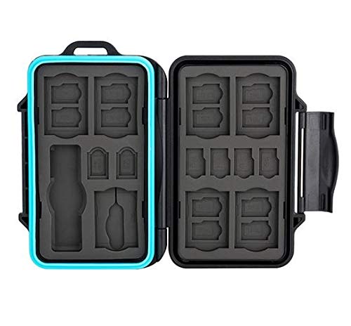 JJC MCR-STS27 Rugged Waterproof Memory Card Case with USB 3.0 SD, Micro SD Card Reader fits SD x 7, TF x 16, Micro SIM x 2, Nano SIM x 2-image-36