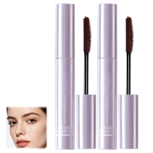 Image of Mascara for Older Women, 2026 New Curl Lightweight Tubing Mascara, Waterproof Fiber Mascara for Long-Lasting Volume amd Length Lashes, Quick-Dry and Smudge Proof, Brown, 2 Pcs