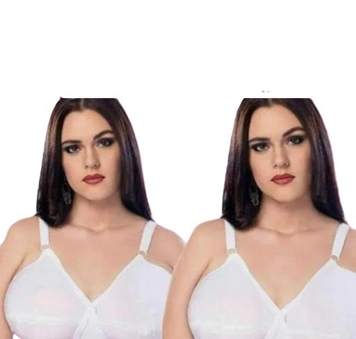 Women 40–50 | Big Size Cross Support Bra | Non-Padded Full Coverage Wirefree Bra | Soft Adjustable Broad Strap-image-38