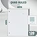 Loose Leaf Graph paper 8 x 10.5, Graph Ruled Paper, 3 Hole Punched Paper, 4 x 4 Quad Ruled Graph Paper, 10-1/2