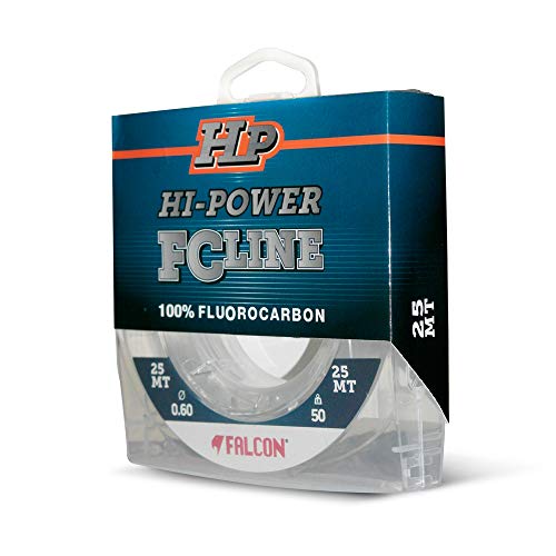 Falcon, Nylon Persicus Fc-Line, 50 mt x 0.10 mm Filo Da Pesca, Trasparente, 0,100 mm