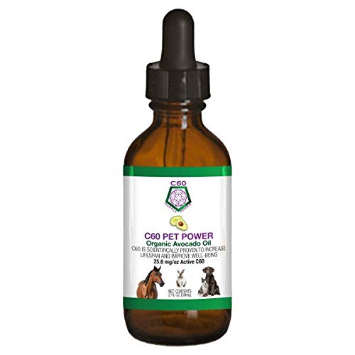 C60 Purple Power for Pets 2 Fl oz Cold-Pressed Organic Avocado Oil, 99.99% Pure C60 Carbon Fullerenes, Support Healthy Joints, Reduces…