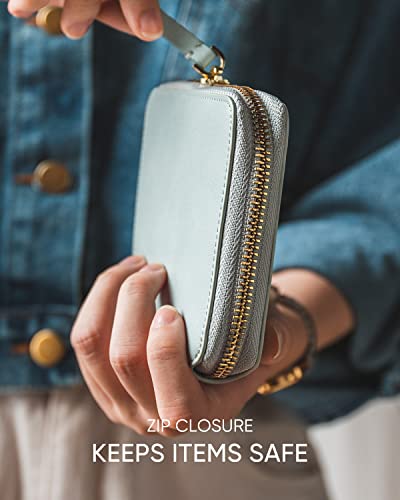 Women Leather Wallet RFID Blocking Bifold Slim Coin Purse Credit Card Holder with Zipper Pocket Case4