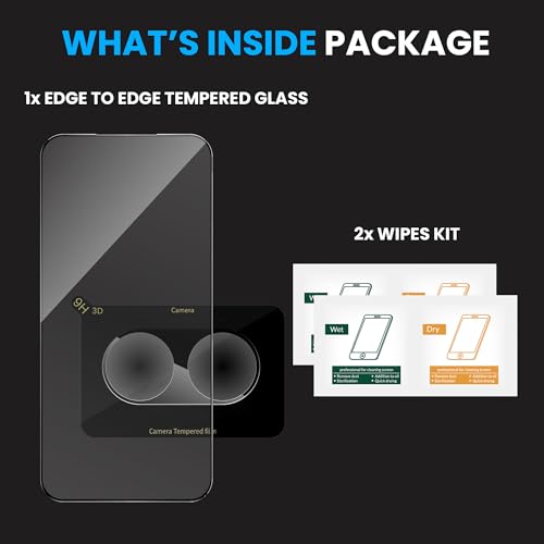 Image of FIRST MART Tempered Glass for Poco X8 Pro Max with Black Camera Lens Protector & Installation Kit | HD Clear, Edge-to-Edge, Scratch Resistant, Case-Friendly | Pack of 1