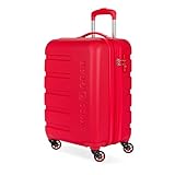 SwissGear 7366 Hardside Expandable Luggage with Spinner Wheels, Red, Carry-On 19-Inch