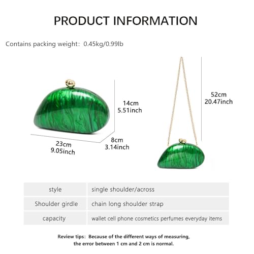 Image of Acrylic Shell Shaped Bag Luxury Marble Clutch Evening Purses for Women Glitter Handbag for Wedding Cocktail Party Prom