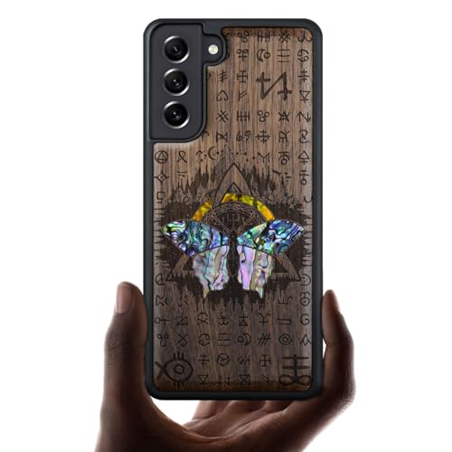 Étui pour Galaxy S22 coque bois Carveit fin anti-rayure motif celtique