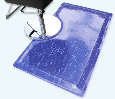 Herco 4' x 4' Raised Radial Coin Dot Vinyl Flooring Mat - Grey