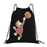[COOLEAD] おさるのジョージ ジムサック ナップサック プールバッグ バッグ 大容量 収納便利 軽量 おしゃれ 水泳 部活 運動 遠足 旅行 人気 アニメ グッズ キャラクター G35