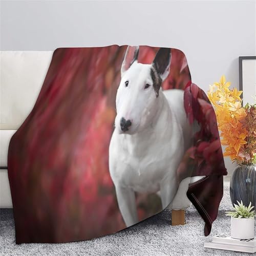 Plaid Bull Terrier 3D en microfibre 150x200cm couverture automne - 5