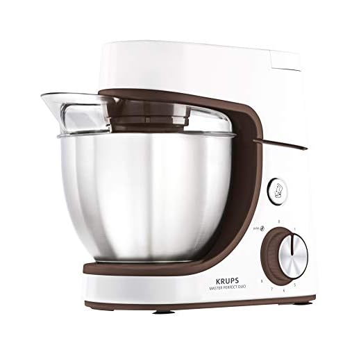Krups Master Perfect Duo Robot de Cocina, Blanco/marrón