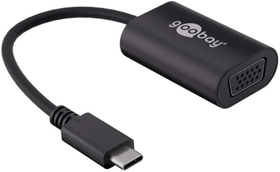 Goobay 38531 USB-C VGA Adapter, Black