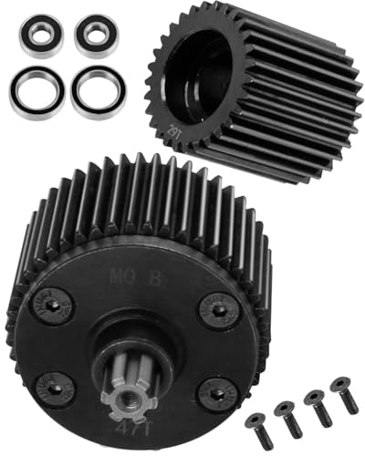 BRCatWPark Steel Differential Case Idler Gear Set w/Bearing Upgrades Part for 1/10 Gorgon 2WD/Fury 2WD/Vorteks 2WD (RTR),RC Rear Gearbox Diff Set Hops up,Replace ARA311071,ARA311095