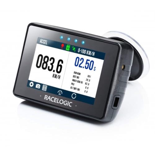 RACELOGIC VBOX Performance Box Touch GPS Performance Meter & Lap Timer – 4.3” Touchscreen, Live Slope Correction, 25 Hz Data Logging, Track & Road, RLPBT-V2