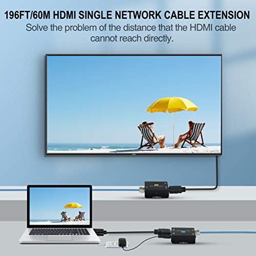 Avedio Links 196Ft/60M Hdmi Extender Over Cat 5E/6/7, Avedio Links 1080P@60Hz Hdmi Ethernet Extender Adapter thumb #4