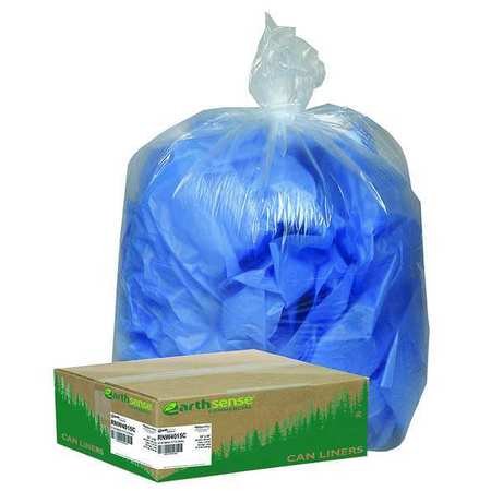 Recycled Plastic Liner, 33x39, Clear, 31 to 33 gal., PK100