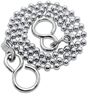 WZ Bath Chain Ball Type with S Shaped Hook 450mm (18 Inch)- Bath Plug Chain Made of Stainless Steel with Chrome Plated Color- Sink Plug Chain for Bath