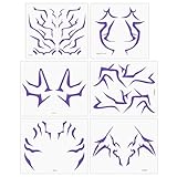 6 Kpop de mons Hunters Tatuaje, Demonios Tatuajes Temporales, Pegatinas de Tatuajes Temporales de Demonios, Adecuado para Disfraces de Halloween, Carnaval y Carnaval