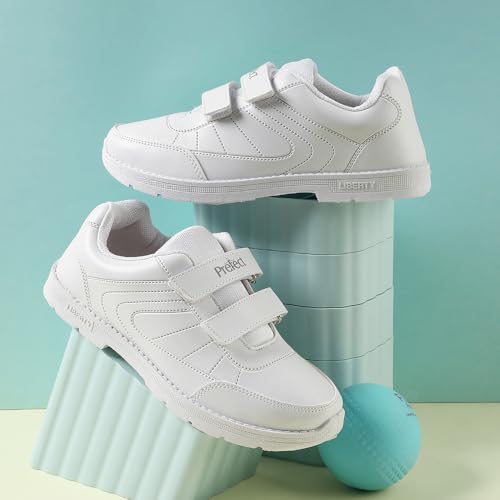 Image of Liberty SCHOOLFUN Unisex School Uniform Shoes | PVC Sole School Shoes for Boys & Girls |Lightweight & Velcro School Shoes for Boys | School Shoes for Kids