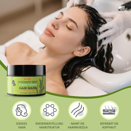 120ml Romero Mascarilla para el cabello,Mascarilla de Romero,mascarilla Capilar,Nutritiva&Hidratante,Reparación,Fortalece la Fibra Capilar,Para Todo Tipo de Pelo - imagen 3