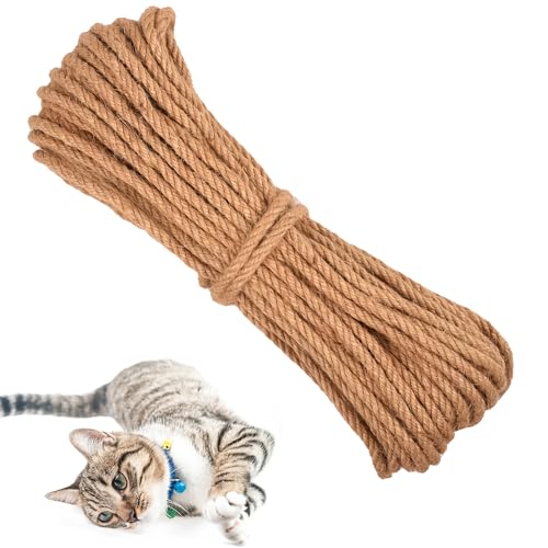 NAUZE Sisal Rope for Cat Scratcher Natural Hemp Rope Cat Scratching Rope for Cat Scratch Post Cat Tower Home DIY Decoration