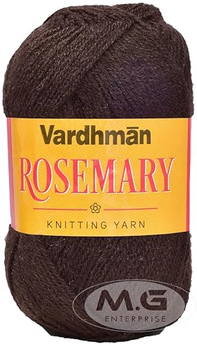 Image of M.G ENTERPRISE Rosemary Coffee 100 GMS Wool Ball Hand Knitting Wool /Art Craft Soft Fingering Crochet Hook Yarn, Needle Knitting Yarn Thread Dyed-UN Art-FHG