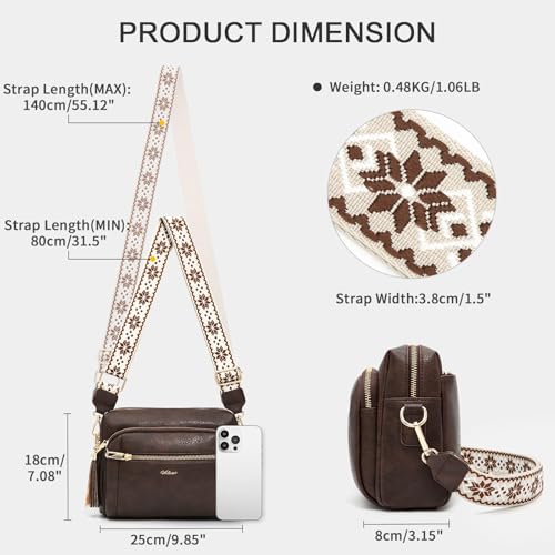 Image of Vegan Leather Crossbody Bags for Women Anti theft Purses and Handbag