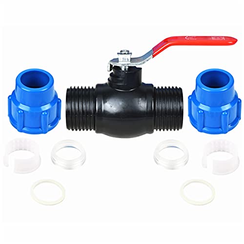 Conector de válvula rápida de 32mm y accesorios de paso de agua para tubería plástico 7