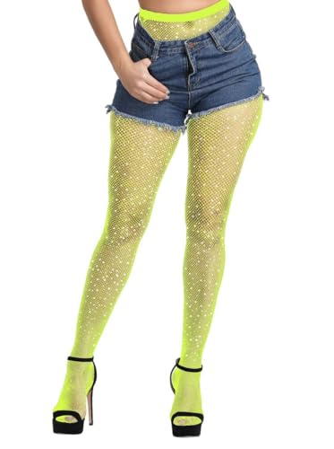 Image of FANCAME Fishnet Stockings for Women Halloween Sparkly Tights Plus Size