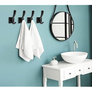 Black Wall Hooks Coat Hook, Towel Hooks Hand Towel Holder for Bathroom, Entryway Mudroom Hooks for Hanging Coat Key Robe Hat Backpack (8 Pack, Black) Black Wall Hooks Coat Hook Towel Hooks Hand Towel Holder for Bathroom Entryway Mudroom Hooks for Hanging Coat Key Robe Hat Backpack 8 Pack Black