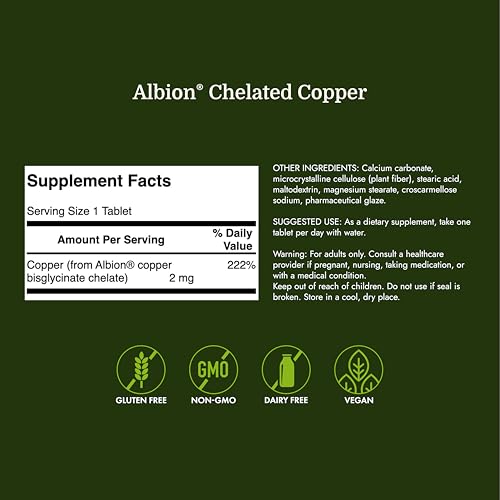 Image of Swanson Copper Tablets, Chelated Copper Supplement, 2 mg, 300 Count