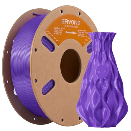 Image of ERYONE PLA Filament 3D Printer PLA Filament 1.75mm + /- 0.03mm, PLA Filament 1KG Cardboard Spool(2.2LBS), Dark Purple