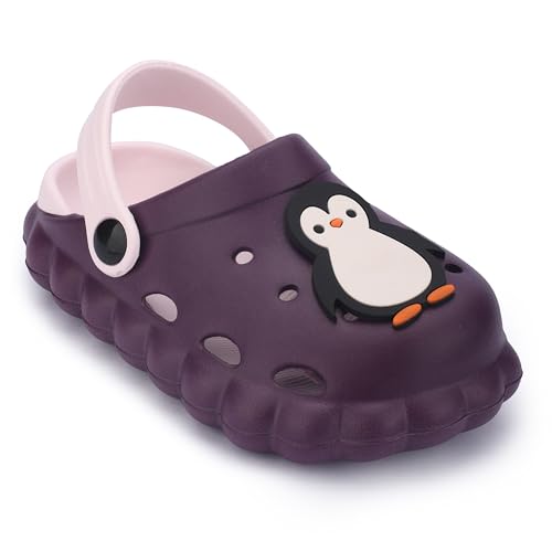 Image of GLJ Little AngelToddler Clogs Slippers, 12 Months to 3 Years, Baby Boy, Waterproof, Lightweight, Cute Cartoon Penguin Design