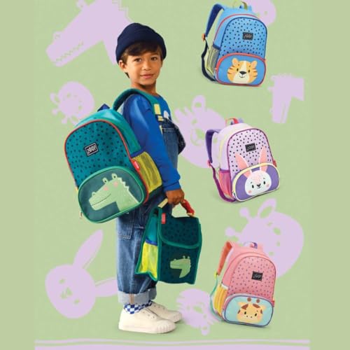 Kit Mochila Infantil e Lancheira Térmica Girafa Zoop Passeio Escolinha Creche