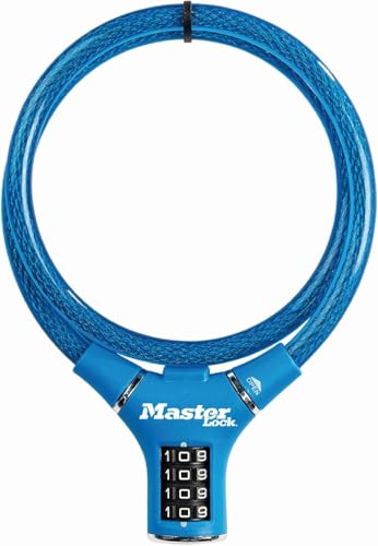 Master Lock Bike Cable Lock [Combination] [90 Cm Cable] [Outdoor] 8229Eurdprocol - Ideal For Bike, Skateboards, Strollers, Lawnmowers And Other Outdoo