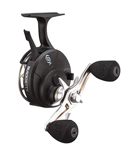 13 Fishing - Freefall Carbon - Inline Ice Fishing Reel - 2.5:1 Gear Ratio - Left Hand Retrieve - Bbcffw2.5-Lh #TOP3