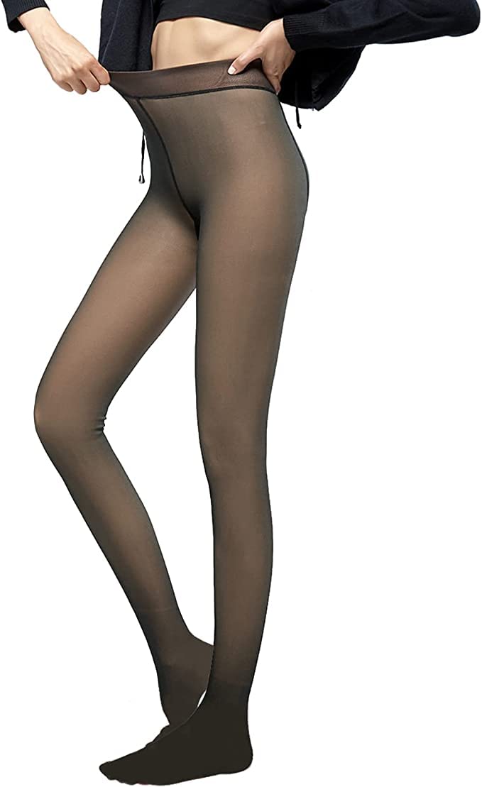 ogimi - ohh give me Tights For Women Sheer Pantyhose Fake Translucent Stretchy Footed Tights High Waisted Sheer Tight (85g No Fleece)-picture-35