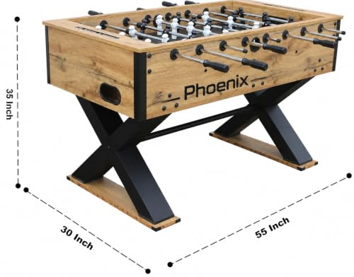 Image of BOOT BOY 'Phoenix' Foosball Table II Soccer Game for Adults II Strong Fooseball Table II Perfect to Handle Tough Games at Offices, Clubs, Resorts, Colleges, Men's Cave II 55 * 30 * 35 Inches /L*B*H