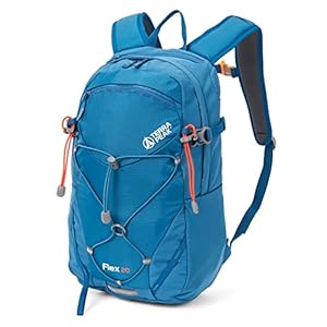 Terra Peak Flex 20 Premium sac à dos de randonnée 20L (petit) avec ventilation dorsale, système d’hydratation & housse de protection contre la pluie – sac à dos de trekking 3D Air Mesh respirant