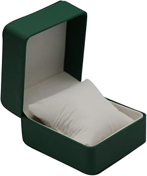 PU Leather Watch Gift Box Single Watch Case Bracelet Bangle Jewelry Boxes Wristwatch Display Case Organizer Watch Storage Holder for Women Men Green